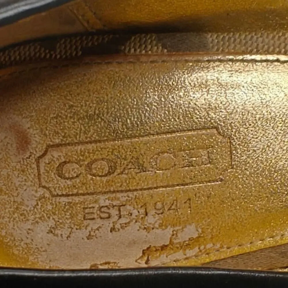 Vintage Coach heeled Loafers sz 8